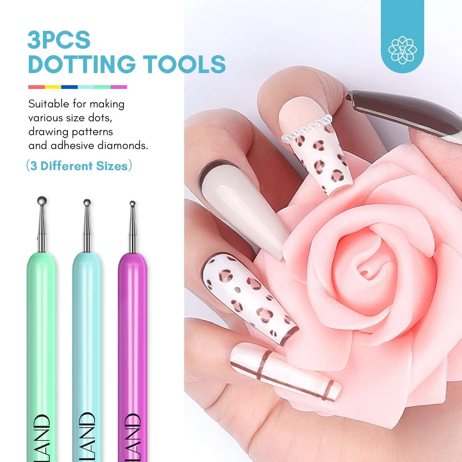 6pcs Rainbow Nail Art Brush Set