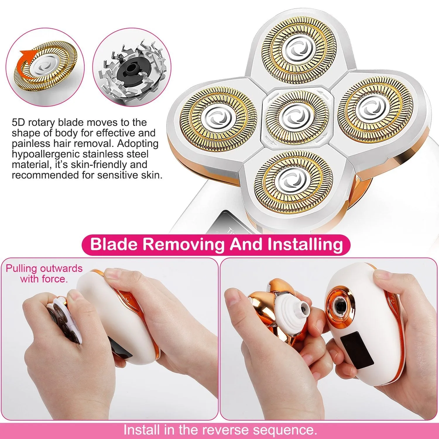Electric Razor for Women Painless Leg Shaver