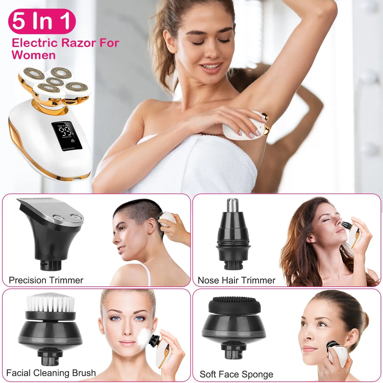 Electric Razor for Women Painless Leg Shaver