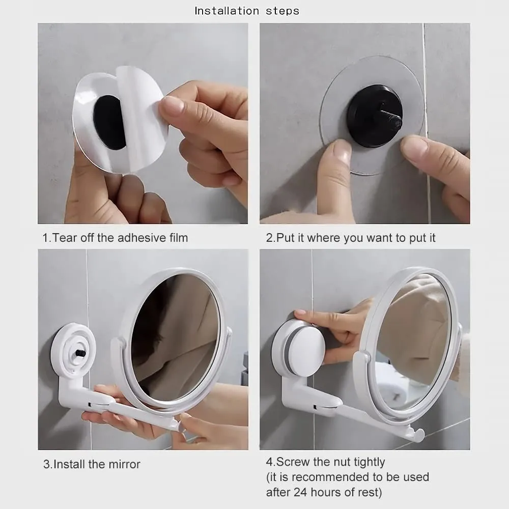 Furret Wall-Mounted Mirror Circle Mirror Round Mirror Bathroom Double Sided Mirror