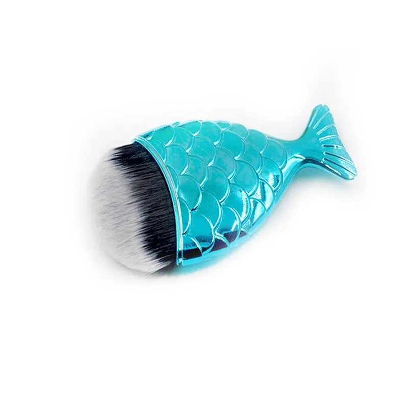 Professional Mermaid Fish Tail Powder Foundation Makeup Cosmetic Brushes