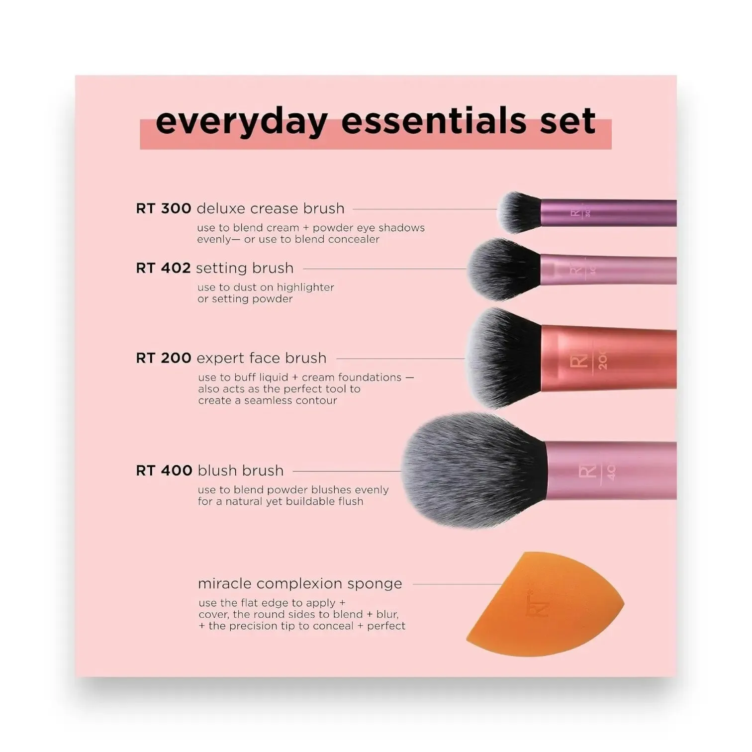 Real Techniques Everyday Essential Makeup Brush Set