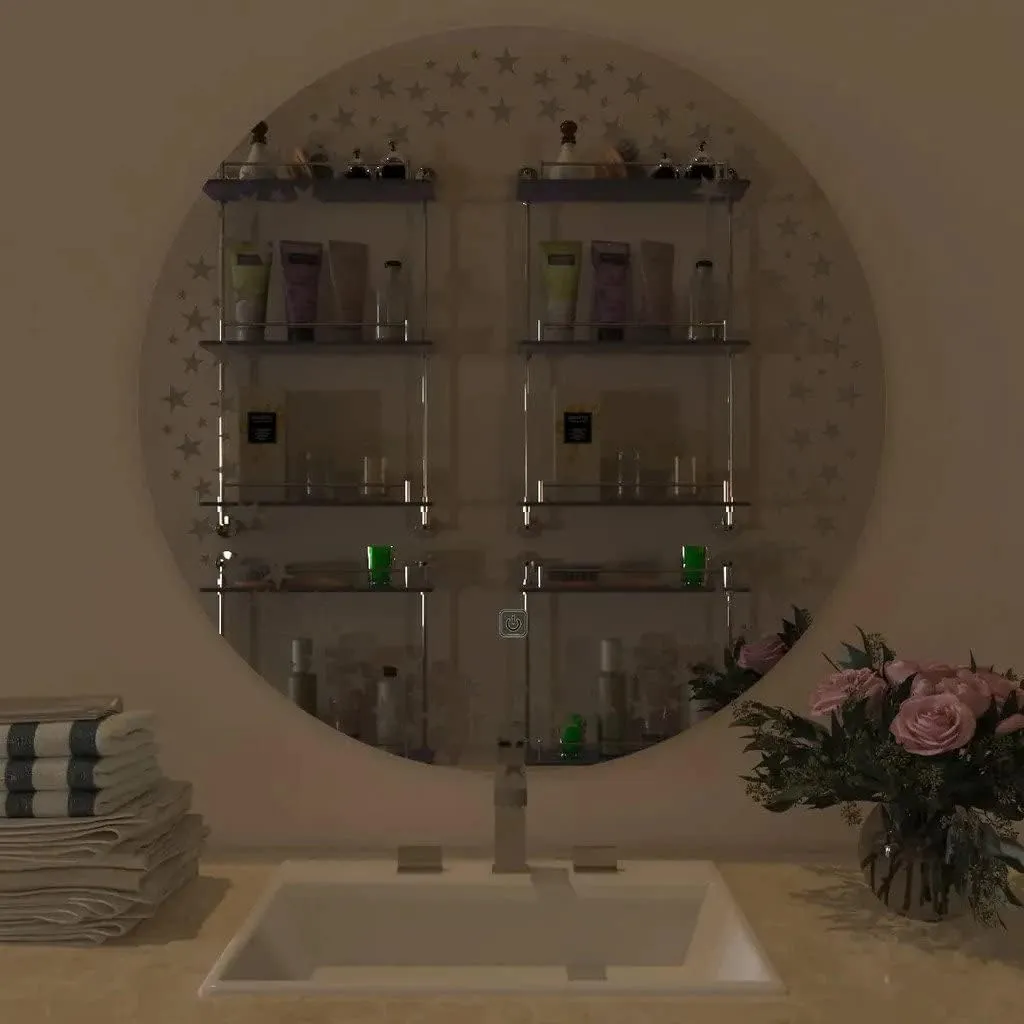 Sain Gobain Modern Bathroom LED Vanity Mirror with Touch Sensor, Dimmable Lights, and Wall Mount - Makeup Mirror for Dressing Room and Bedroom